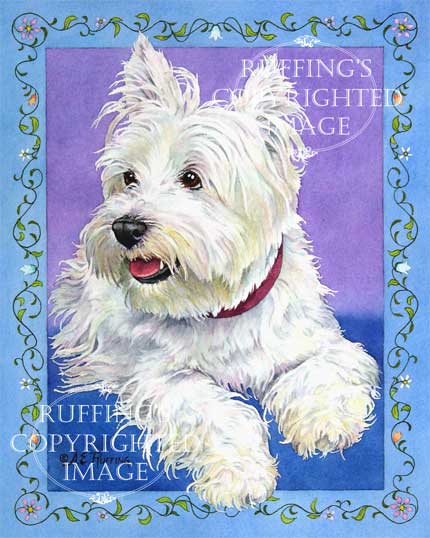 "Happy Westie" AER84 by A E Ruffing West Highland Terrier