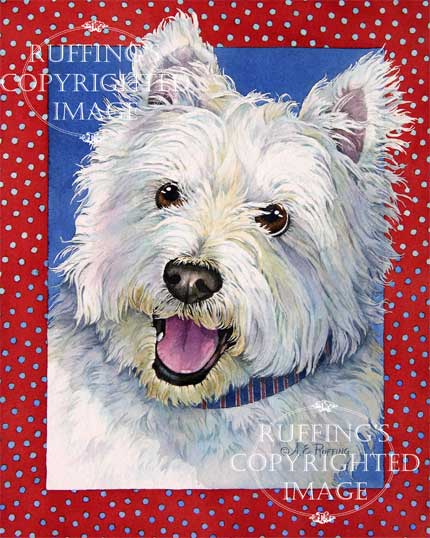 "Happy Westie" AER84 by A E Ruffing West Highland Terrier