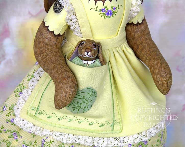 Beatrice and Beulah Original Folk Art Lop Rabbit Dolls by Max Bailey and Elizabeth Ruffing