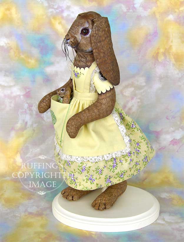 Beatrice and Beulah Original Folk Art Lop Rabbit Dolls by Max Bailey and Elizabeth Ruffing