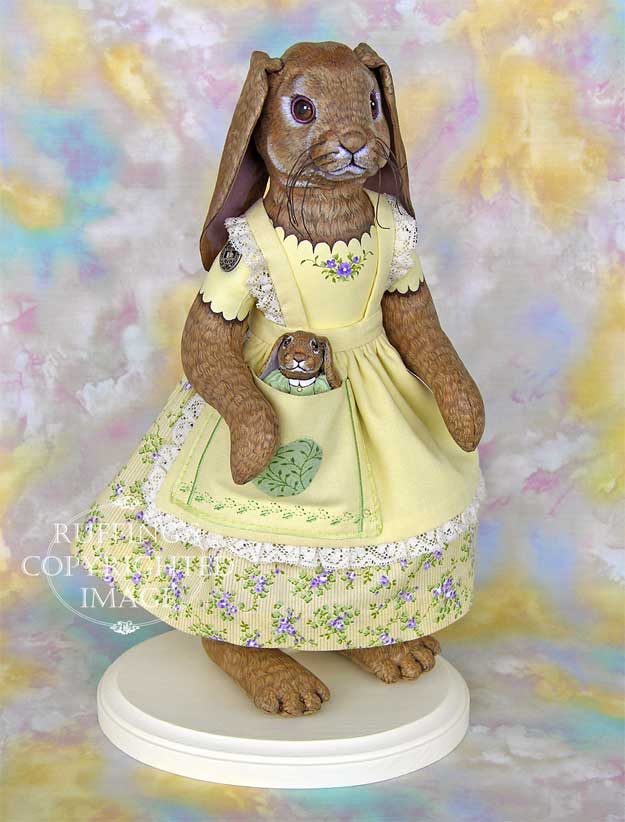 Beatrice and Beulah Original Folk Art Lop Rabbit Dolls by Max Bailey and Elizabeth Ruffing
