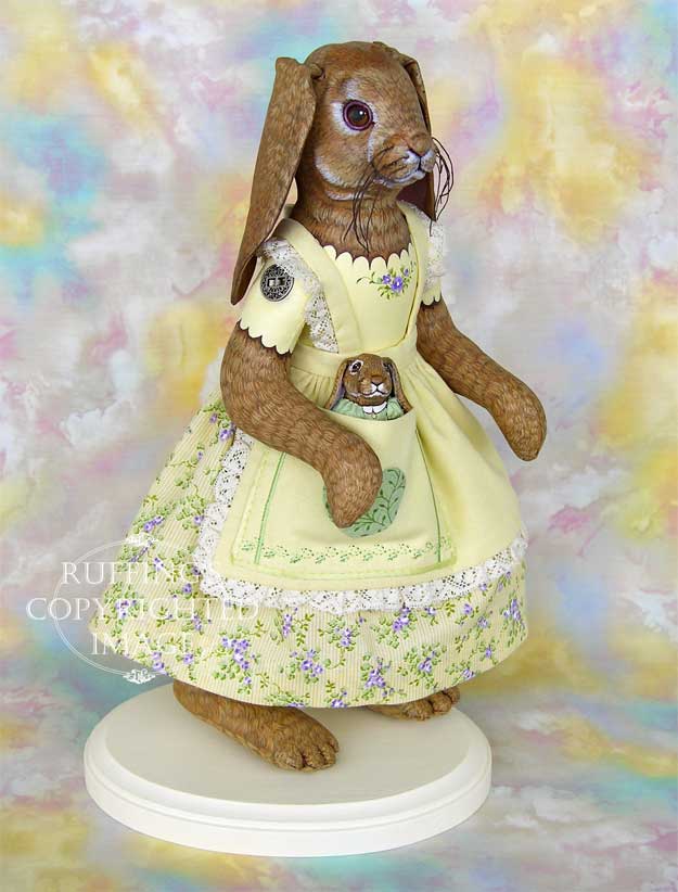 Beatrice and Beulah Original Folk Art Lop Rabbit Dolls by Max Bailey and Elizabeth Ruffing