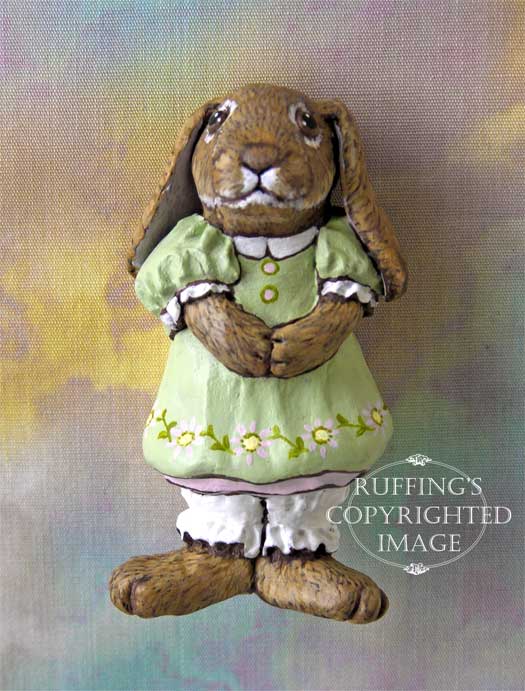 Beatrice and Beulah Original Folk Art Lop Rabbit Dolls by Max Bailey and Elizabeth Ruffing