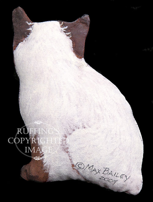 Bridget Original One-of-a-kind Siamese Kitten Folk Art Dolls by Max Bailey