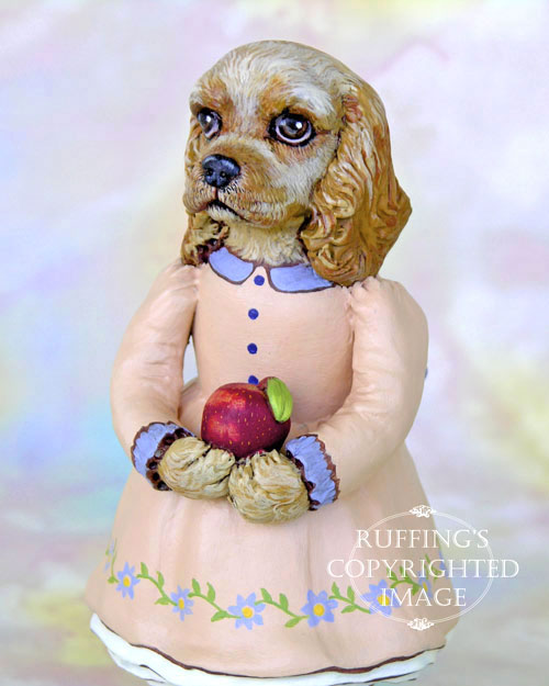 Charlotte Original One-of-a-kind Cocker Spaniel Folk Art Dog Doll Figurine by Max Bailey