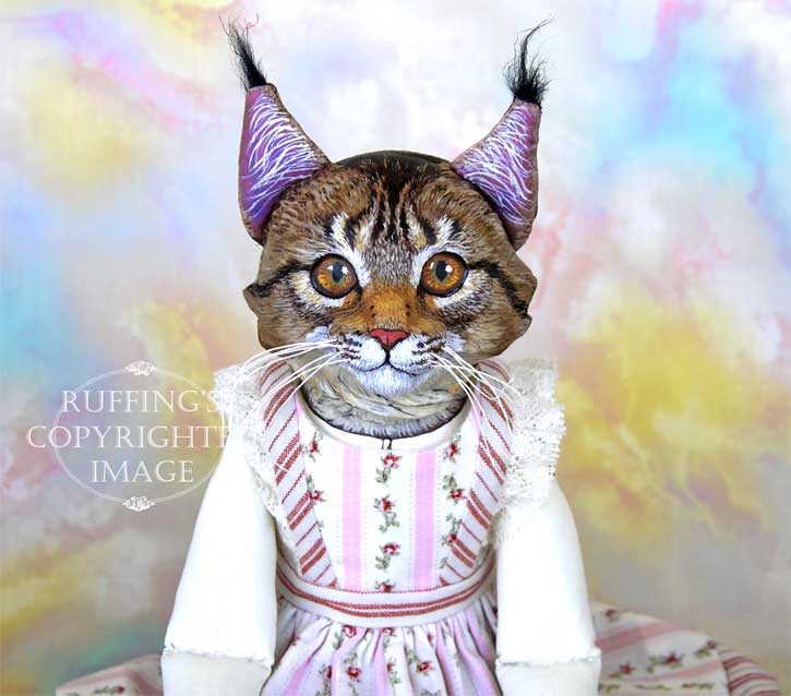Chelsea Maine Coon Original Folk Art Cat Doll by Max Bailey and Elizabeth Ruffing