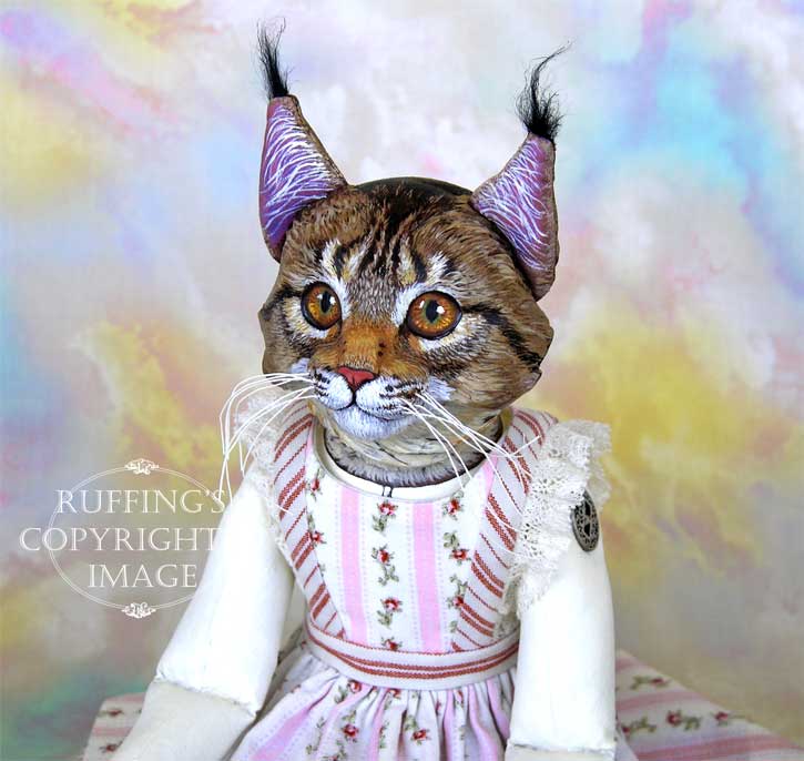 Chelsea Maine Coon Original Folk Art Cat Doll by Max Bailey and Elizabeth Ruffing