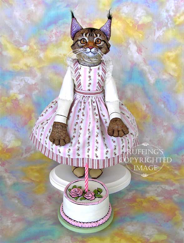 Chelsea Maine Coon Original Folk Art Cat Doll by Max Bailey and Elizabeth Ruffing
