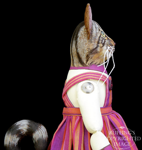 Daphne, Original One-of-a-kind Tabby Cat Art Doll by Max Bailey