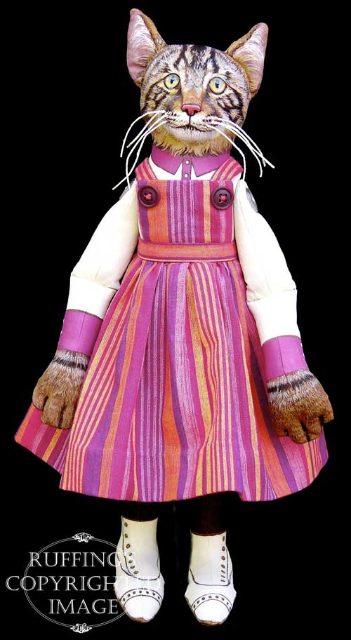 Daphne, Original One-of-a-kind Tabby Cat Art Doll by Max Bailey