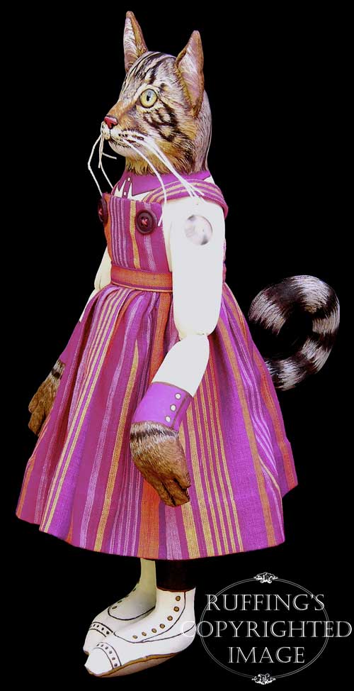Daphne, Original One-of-a-kind Tabby Cat Art Doll by Max Bailey