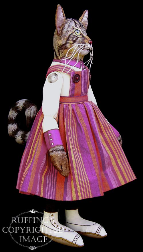 Daphne, Original One-of-a-kind Tabby Cat Art Doll by Max Bailey