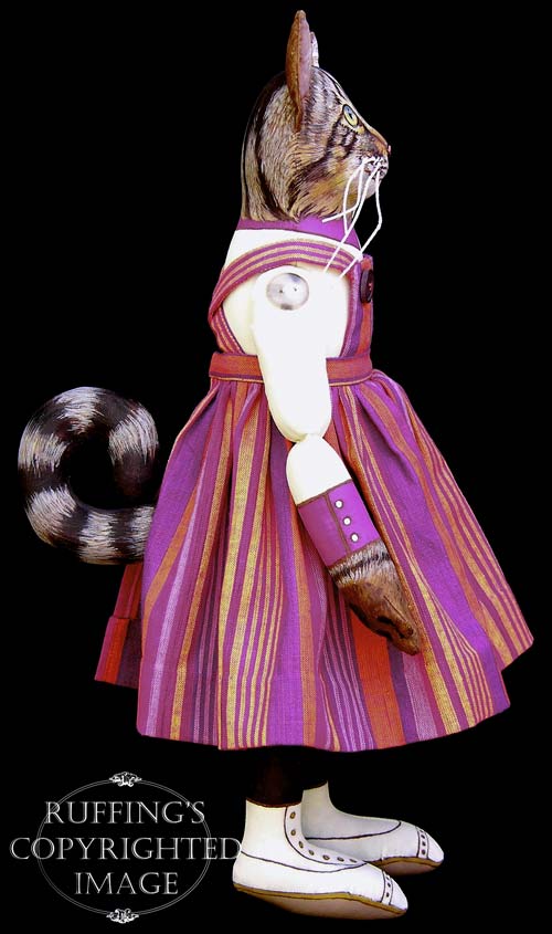 Daphne, Original One-of-a-kind Tabby Cat Art Doll by Max Bailey