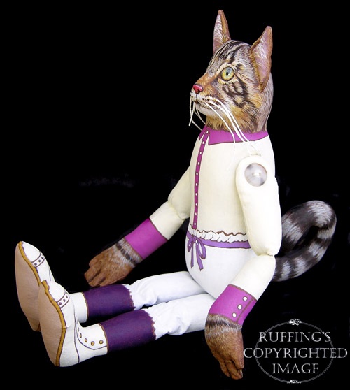 Daphne, Original One-of-a-kind Tabby Cat Art Doll by Max Bailey