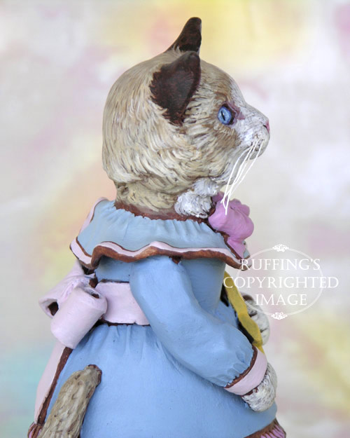 Felicity the Ragdoll Cat, Original One-of-a-kind Folk Art Doll Figurine by Max Bailey