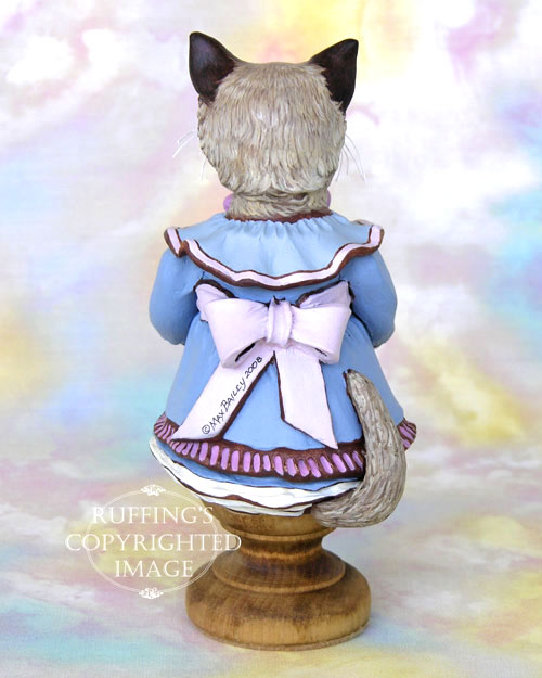 Felicity the Ragdoll Cat, Original One-of-a-kind Folk Art Doll Figurine by Max Bailey