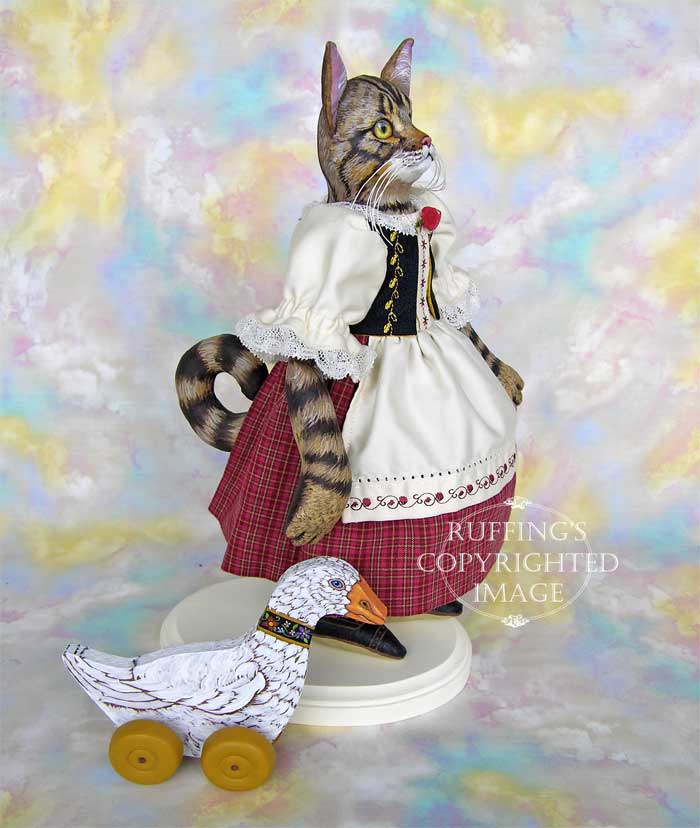 Heidi Original Folk Art Tabby Cat Doll by Max Bailey and Elizabeth Ruffing