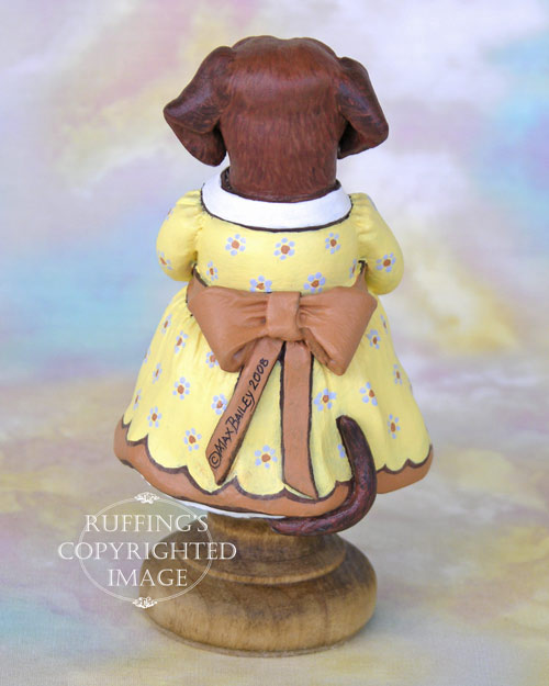 Janie the Dachshund, Original One-of-a-kind Folk Art Dog Doll Figurine by Max Bailey