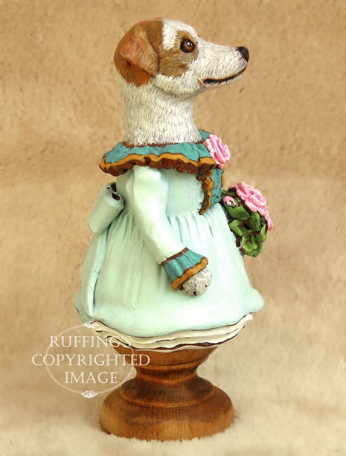 Kelly the Jack Russell Terrier, Original One-of-a-kind Folk Art Dog Doll Figurine by Max Bailey