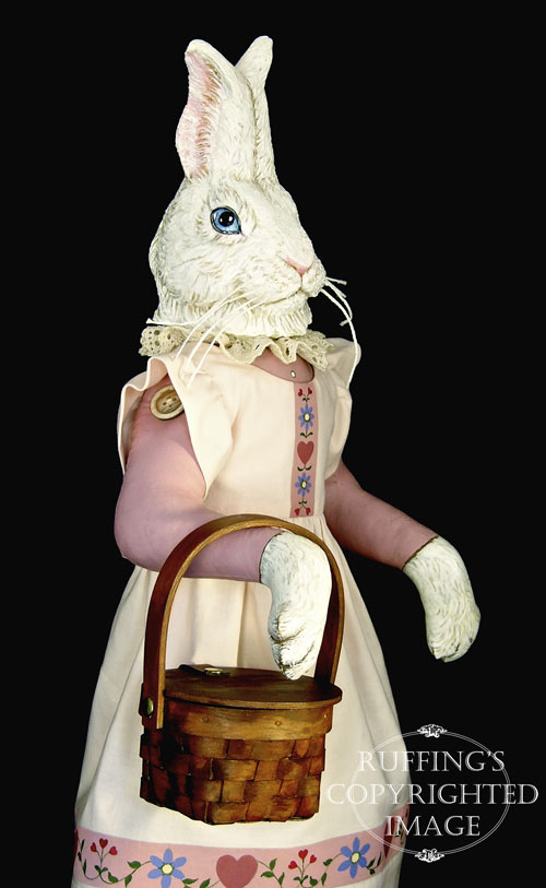 Lila Lovebunny, Original One-of-a-kind Bunny Rabbit Folk Art Doll by Max Bailey