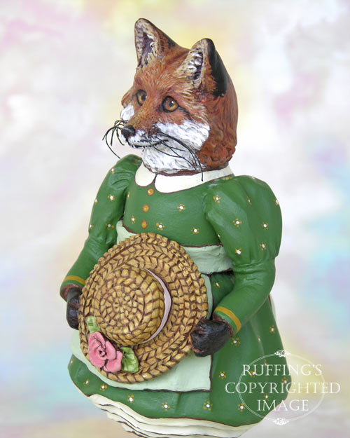 Loxie the Red Fox, Original One-of-a-kind Folk Art Doll Figurine by Max Bailey