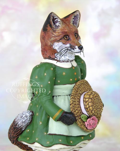 Loxie the Red Fox, Original One-of-a-kind Folk Art Doll Figurine by Max Bailey