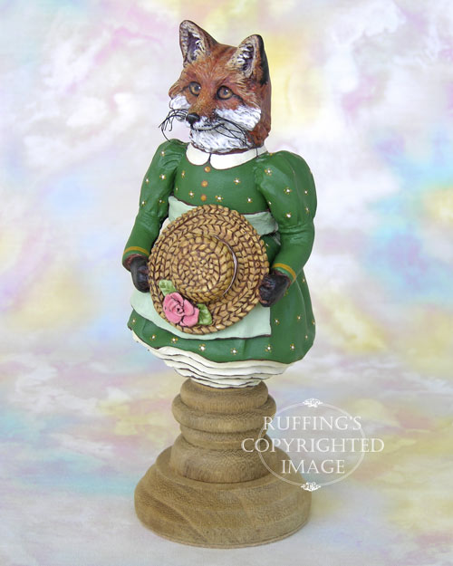 Loxie the Red Fox, Original One-of-a-kind Folk Art Doll Figurine by Max Bailey