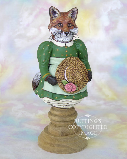 Loxie the Red Fox, Original One-of-a-kind Folk Art Doll Figurine by Max Bailey
