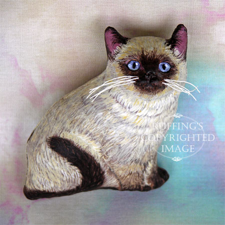 Lulu Siamese Original Folk Art Kitten Doll by Max Bailey and Elizabeth Ruffing
