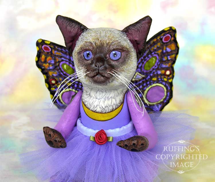 Luna the Pixie Kitten Folk Art Cat Doll by Max Bailey and Elizabeth Ruffing