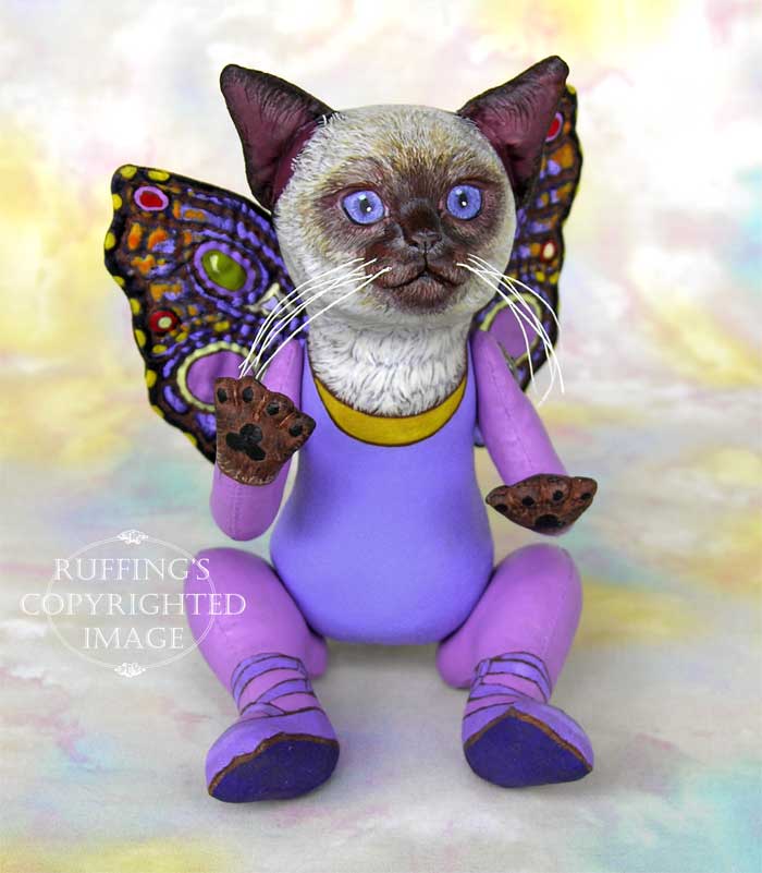Luna the Pixie Kitten Folk Art Cat Doll by Max Bailey and Elizabeth Ruffing