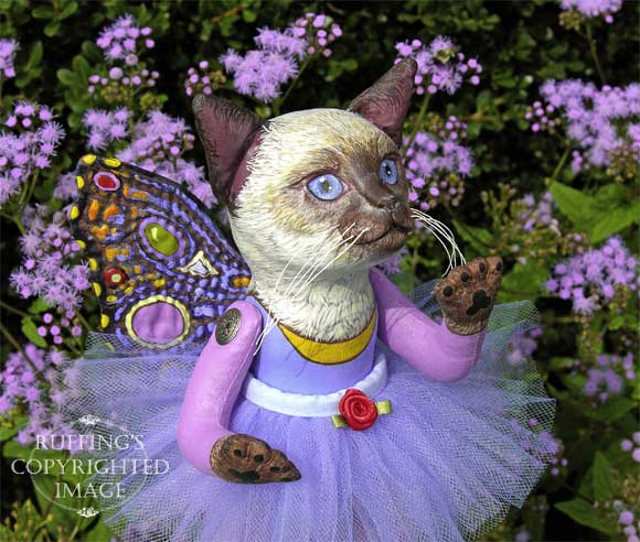 Luna the Pixie Kitten Folk Art Cat Doll by Max Bailey and Elizabeth Ruffing