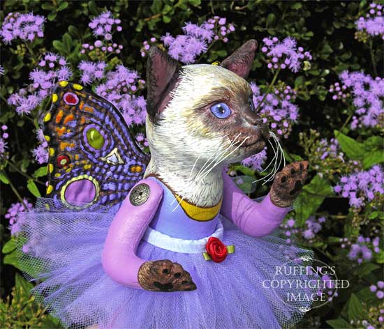 Luna the Pixie Kitten Folk Art Cat Doll by Max Bailey and Elizabeth Ruffing