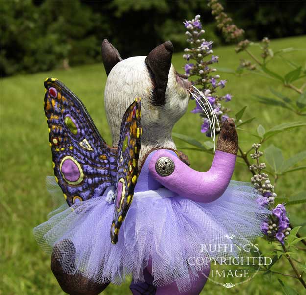 Luna the Pixie Kitten Folk Art Cat Doll by Max Bailey and Elizabeth Ruffing