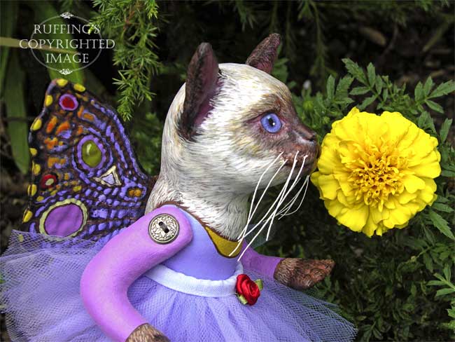 Luna the Pixie Kitten Folk Art Cat Doll by Max Bailey and Elizabeth Ruffing
