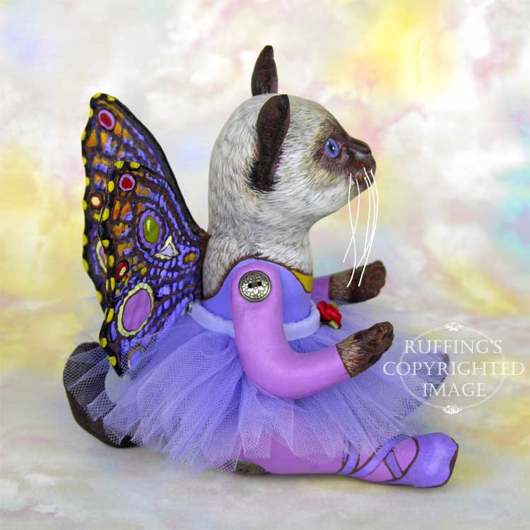 Luna the Pixie Kitten Folk Art Cat Doll by Max Bailey and Elizabeth Ruffing