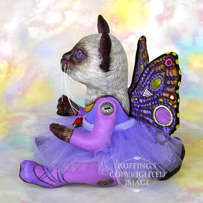 Luna the Pixie Kitten Folk Art Cat Doll by Max Bailey and Elizabeth Ruffing