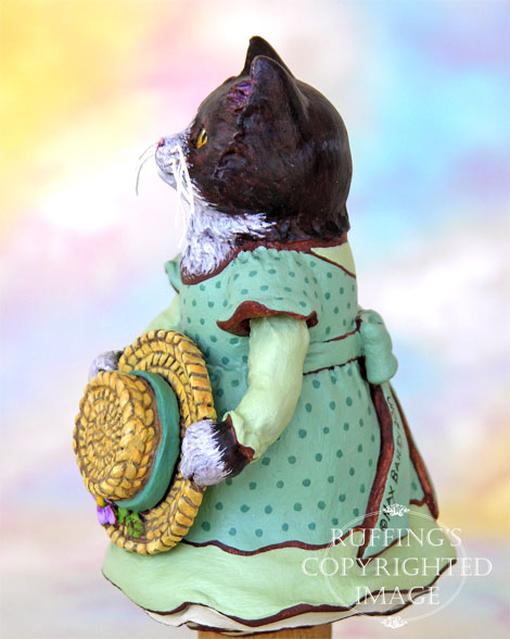 Matilda the Tuxedo Kitten Original Folk Art Cat Doll Figurine by Max Bailey