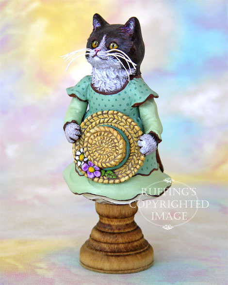 Matilda the Tuxedo Kitten Original Folk Art Cat Doll Figurine by Max Bailey