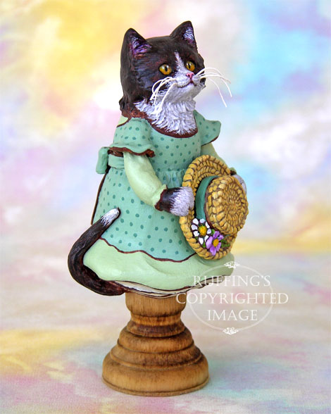 Matilda the Tuxedo Kitten Original Folk Art Cat Doll Figurine by Max Bailey