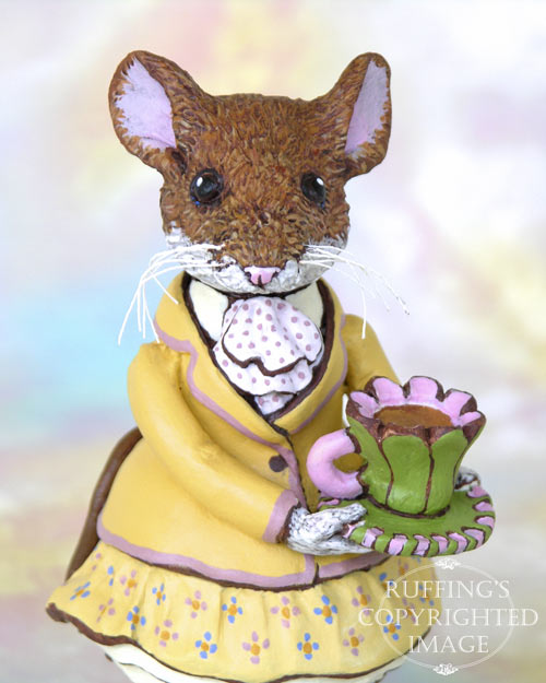 Maybelle Mouse, Original One-of-a-kind Folk Art Doll Figurine by Max Bailey