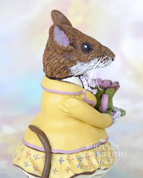 Maybelle Mouse, Original One-of-a-kind Folk Art Doll Figurine by Max Bailey