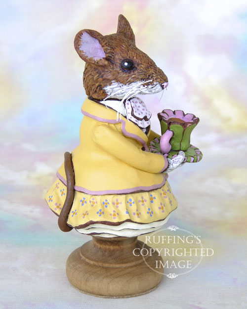 Maybelle Mouse, Original One-of-a-kind Folk Art Doll Figurine by Max Bailey