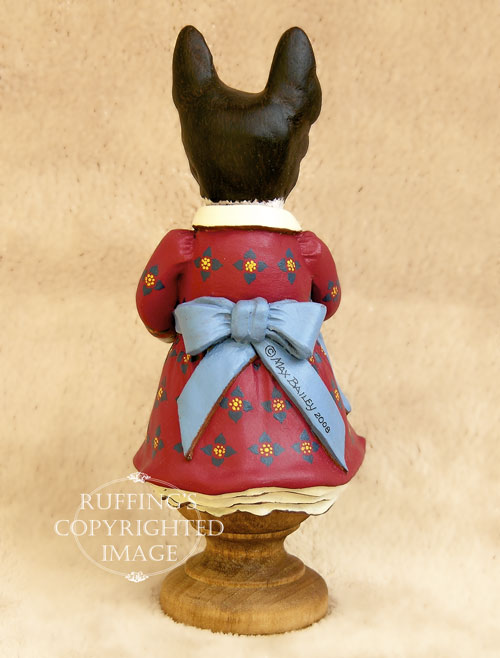 Prudence the Boston Terrier, Original One-of-a-kind Folk Art Dog Doll Figurine by Max Bailey
