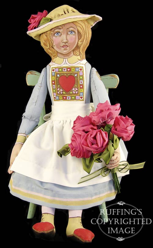 Rosie, Original One-of-a-kind Folk Art Doll by Max Bailey