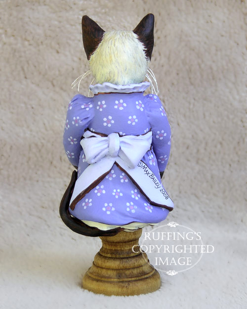Sasha the Siamese Kitten, Original One-of-a-kind Folk Art Doll Figurine by Max Bailey