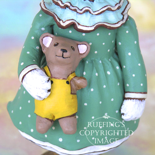 Suzannah the Ginger Tabby Cat, Original One-of-a-kind Folk Art Doll Figurine by Max Bailey