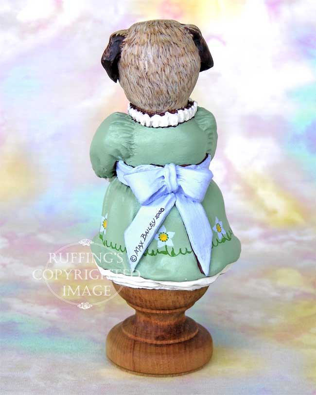 Tillie the Pug Dog Original Folk Art Doll Figurine by Max Bailey