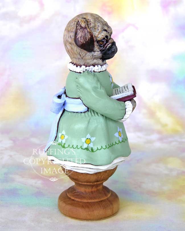 Tillie the Pug Dog Original Folk Art Doll Figurine by Max Bailey