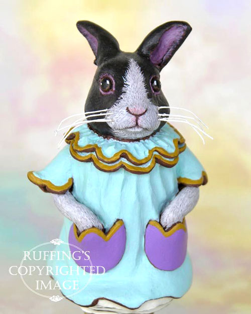 Tulip the Dutch Bunny Original Folk Art Rabbit Doll Figurine by Max Bailey